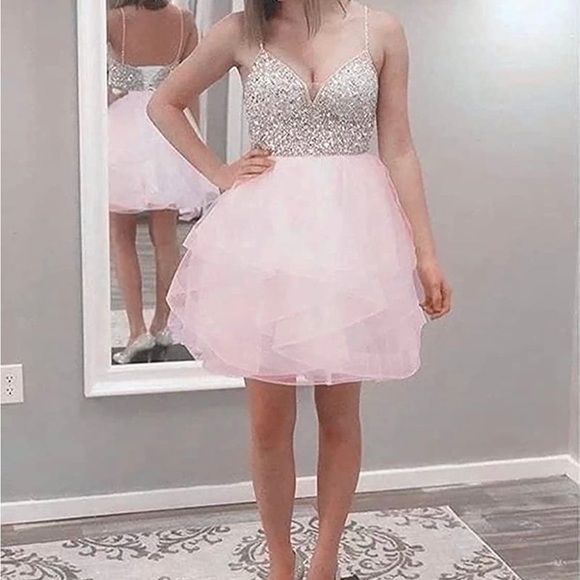 Sequin Short Prom Dresses for Teens Homecoming Dresses Cocktail Dress - Picture 5 of 5